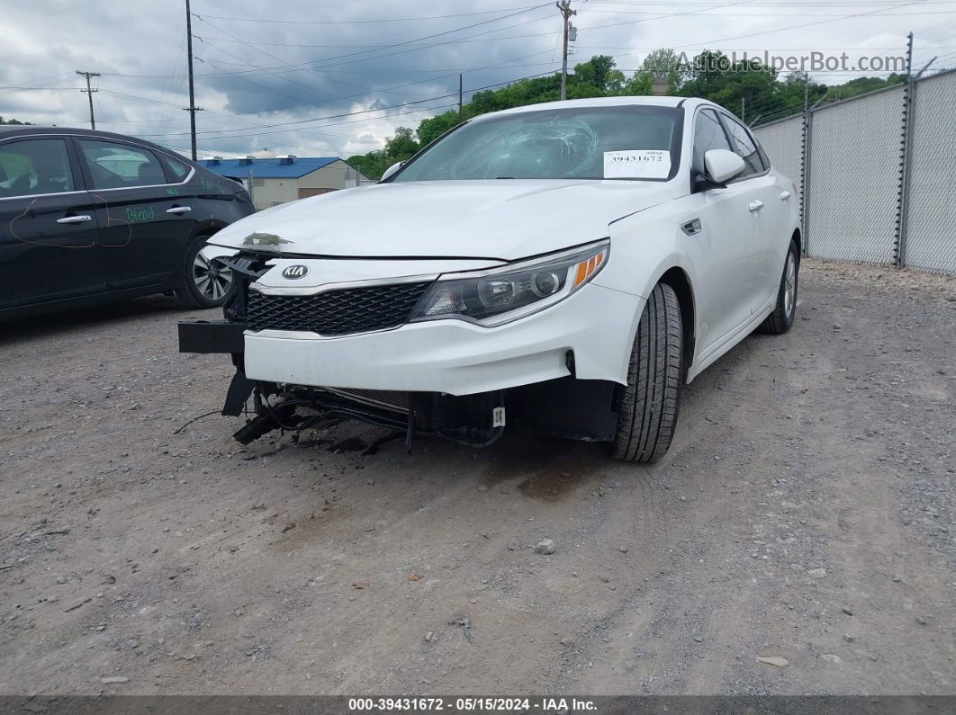 2016 Kia Optima Lx White vin: 5XXGT4L31GG027641