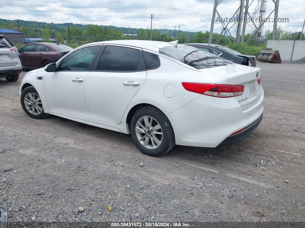 2016 Kia Optima Lx White vin: 5XXGT4L31GG027641