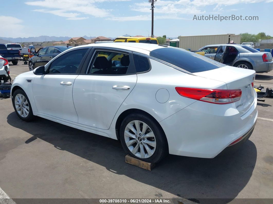 2016 Kia Optima Lx White vin: 5XXGT4L31GG067038