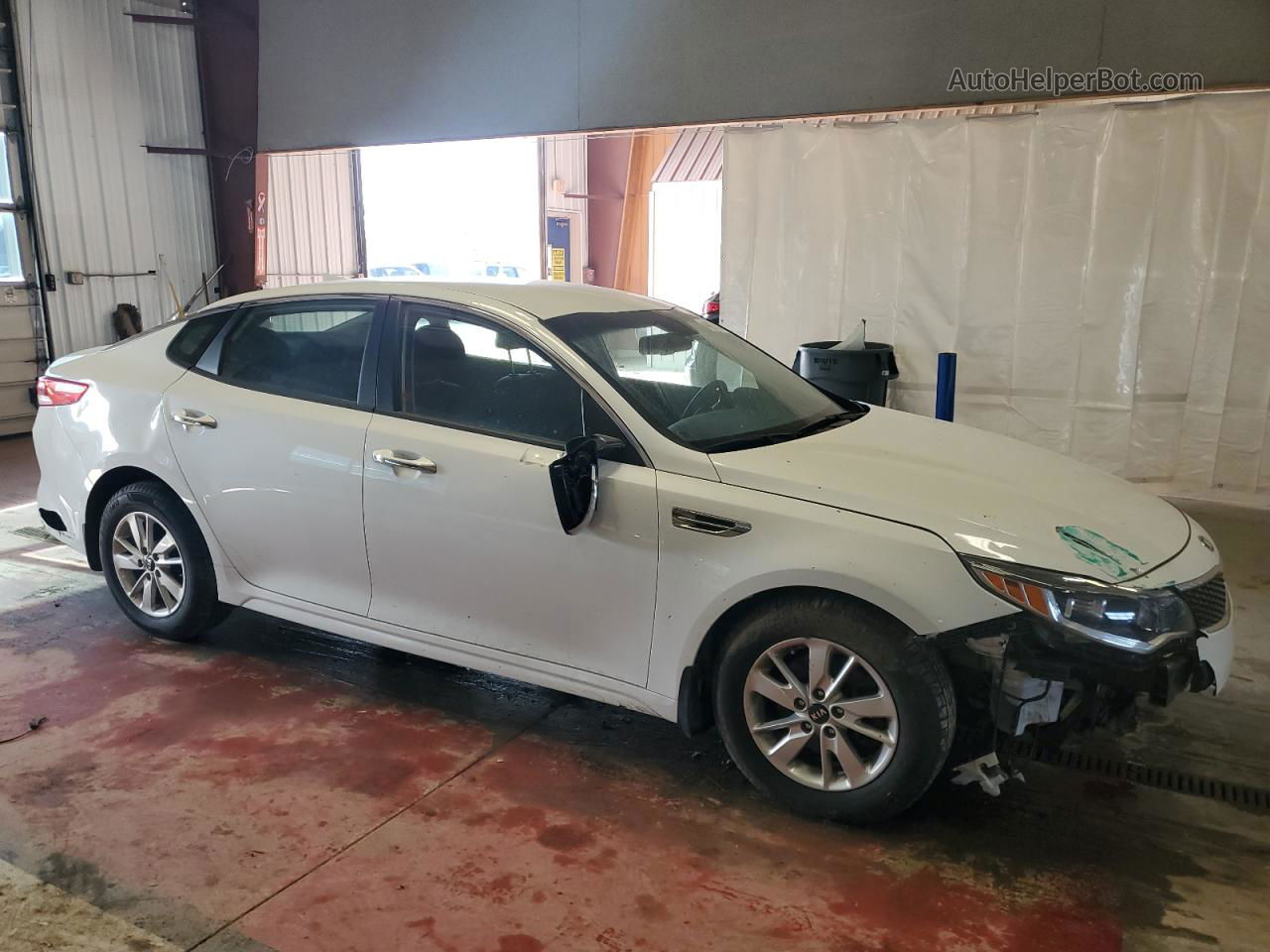 2016 Kia Optima Lx White vin: 5XXGT4L31GG069453