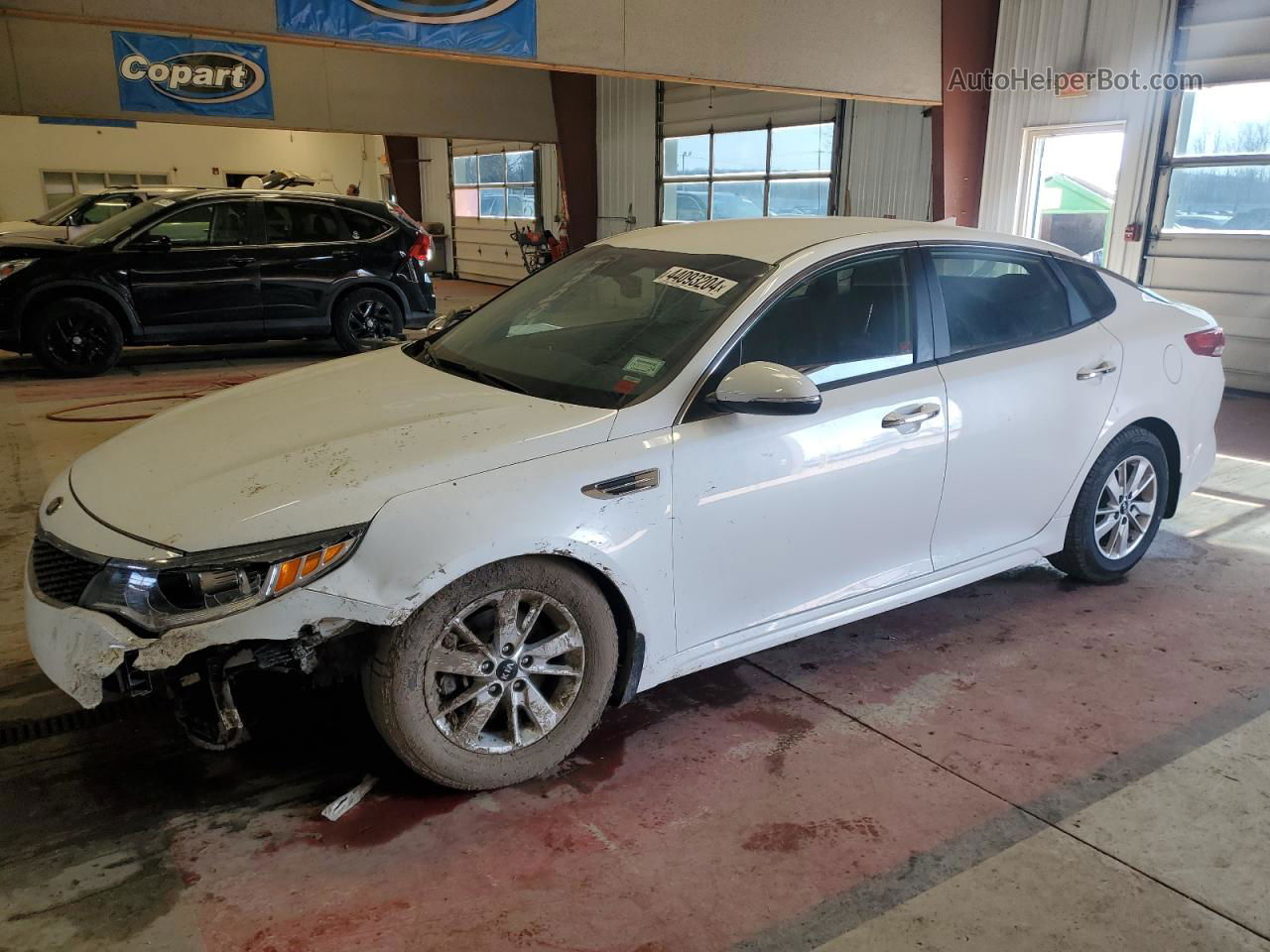 2016 Kia Optima Lx White vin: 5XXGT4L31GG069453