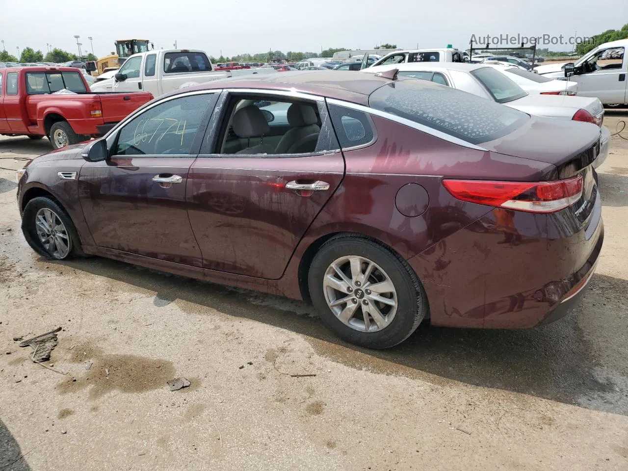 2016 Kia Optima Lx Maroon vin: 5XXGT4L31GG112947