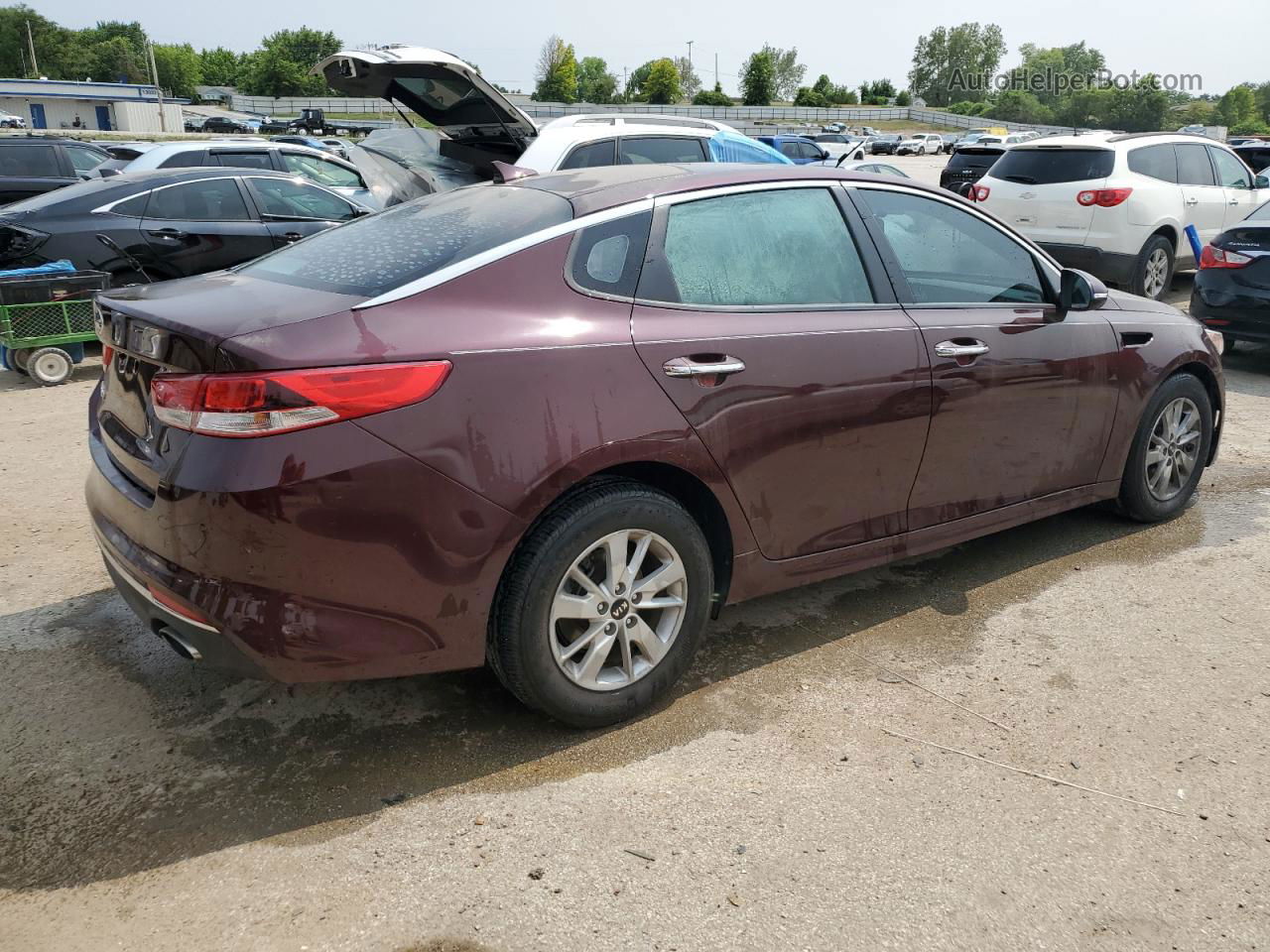 2016 Kia Optima Lx Maroon vin: 5XXGT4L31GG112947