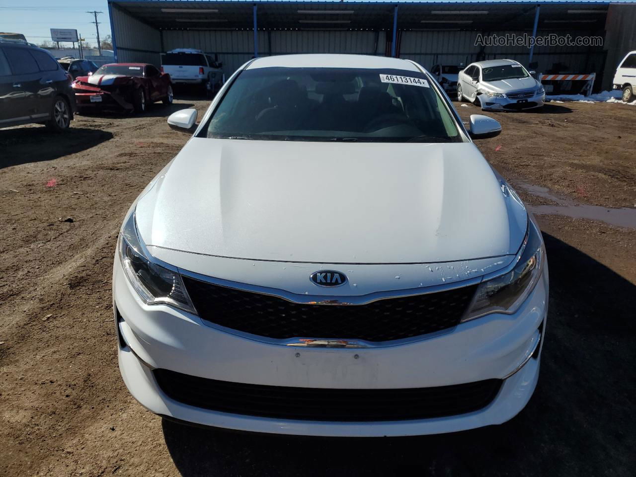 2017 Kia Optima Lx White vin: 5XXGT4L31HG140054