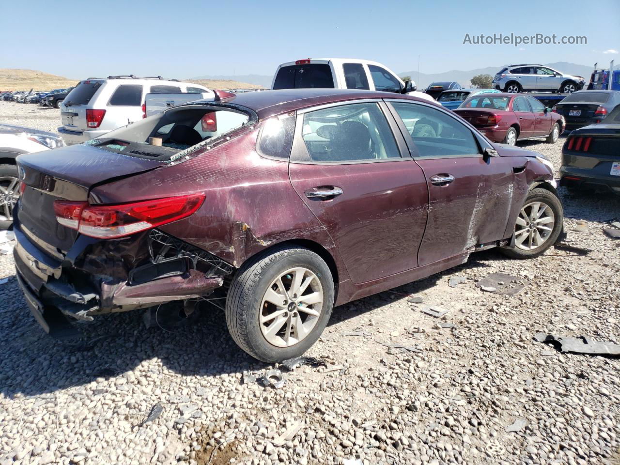 2017 Kia Optima Lx Maroon vin: 5XXGT4L31HG149725