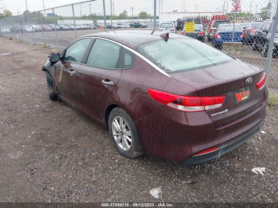 2017 Kia Optima Lx Maroon vin: 5XXGT4L31HG155251