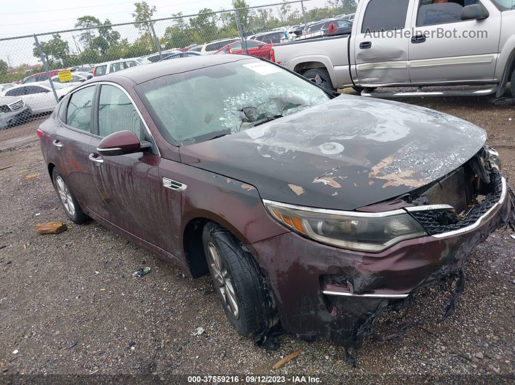 2017 Kia Optima Lx Maroon vin: 5XXGT4L31HG155251