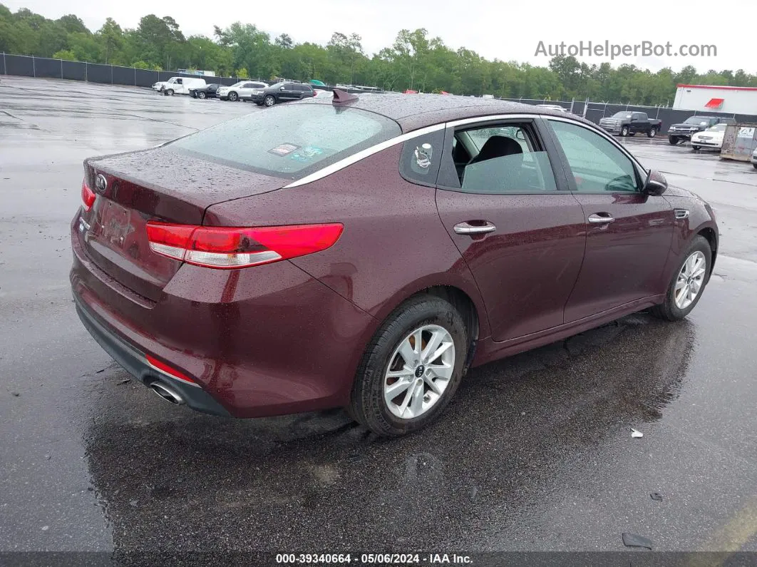 2017 Kia Optima Lx Burgundy vin: 5XXGT4L31HG166024