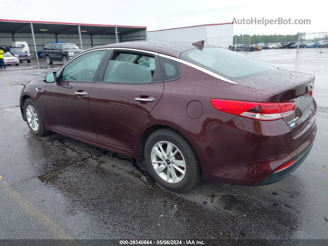 2017 Kia Optima Lx Burgundy vin: 5XXGT4L31HG166024