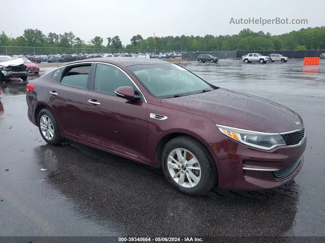 2017 Kia Optima Lx Burgundy vin: 5XXGT4L31HG166024