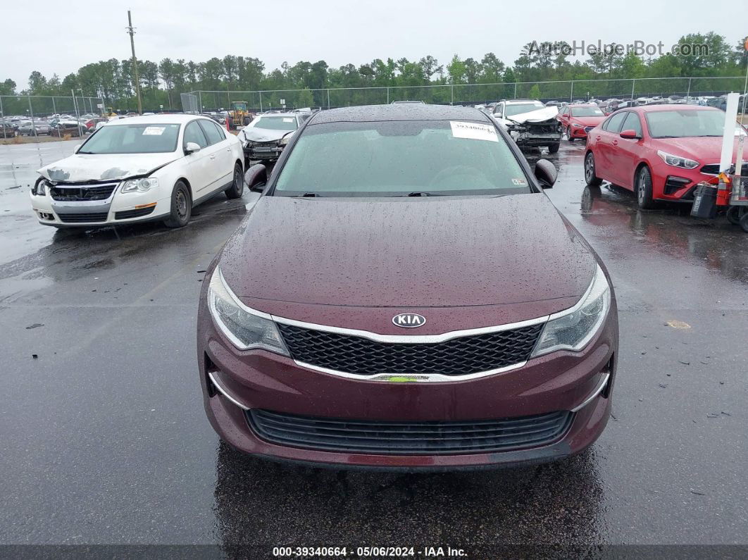 2017 Kia Optima Lx Burgundy vin: 5XXGT4L31HG166024