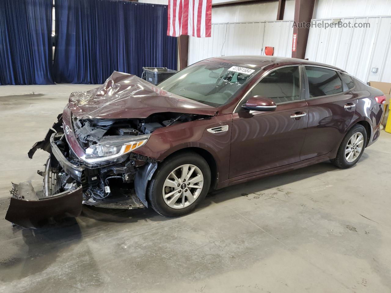 2018 Kia Optima Lx Burgundy vin: 5XXGT4L31JG185582