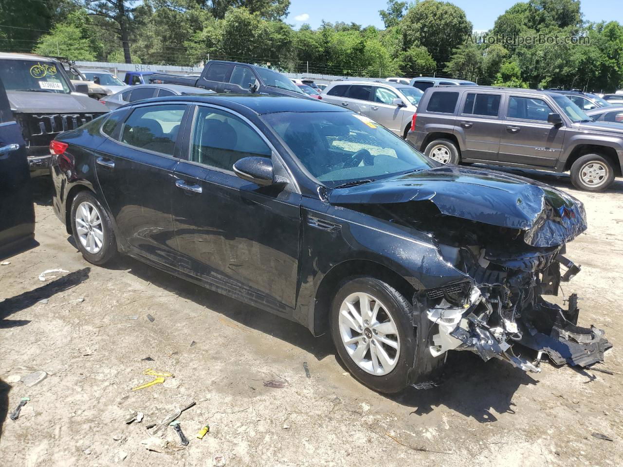 2018 Kia Optima Lx Black vin: 5XXGT4L31JG192354