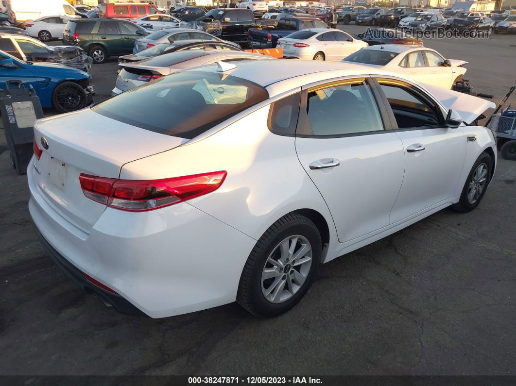 2018 Kia Optima Lx White vin: 5XXGT4L31JG197909