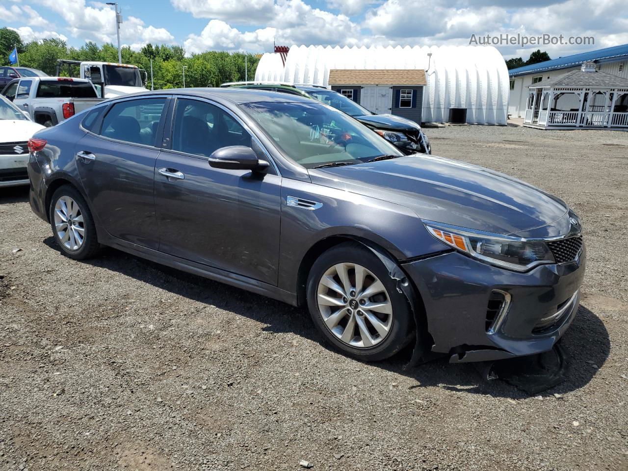 2018 Kia Optima Lx Gray vin: 5XXGT4L31JG199692