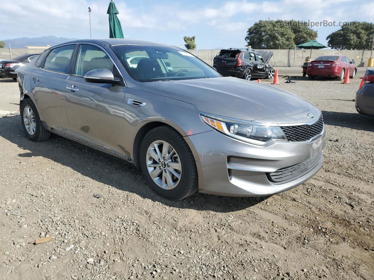 2018 Kia Optima Lx Gray vin: 5XXGT4L31JG215714