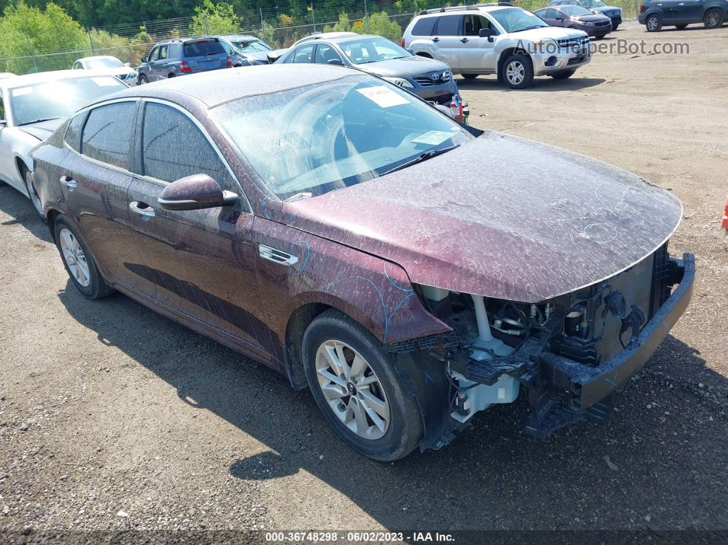 2018 Kia Optima Lx Maroon vin: 5XXGT4L31JG235588