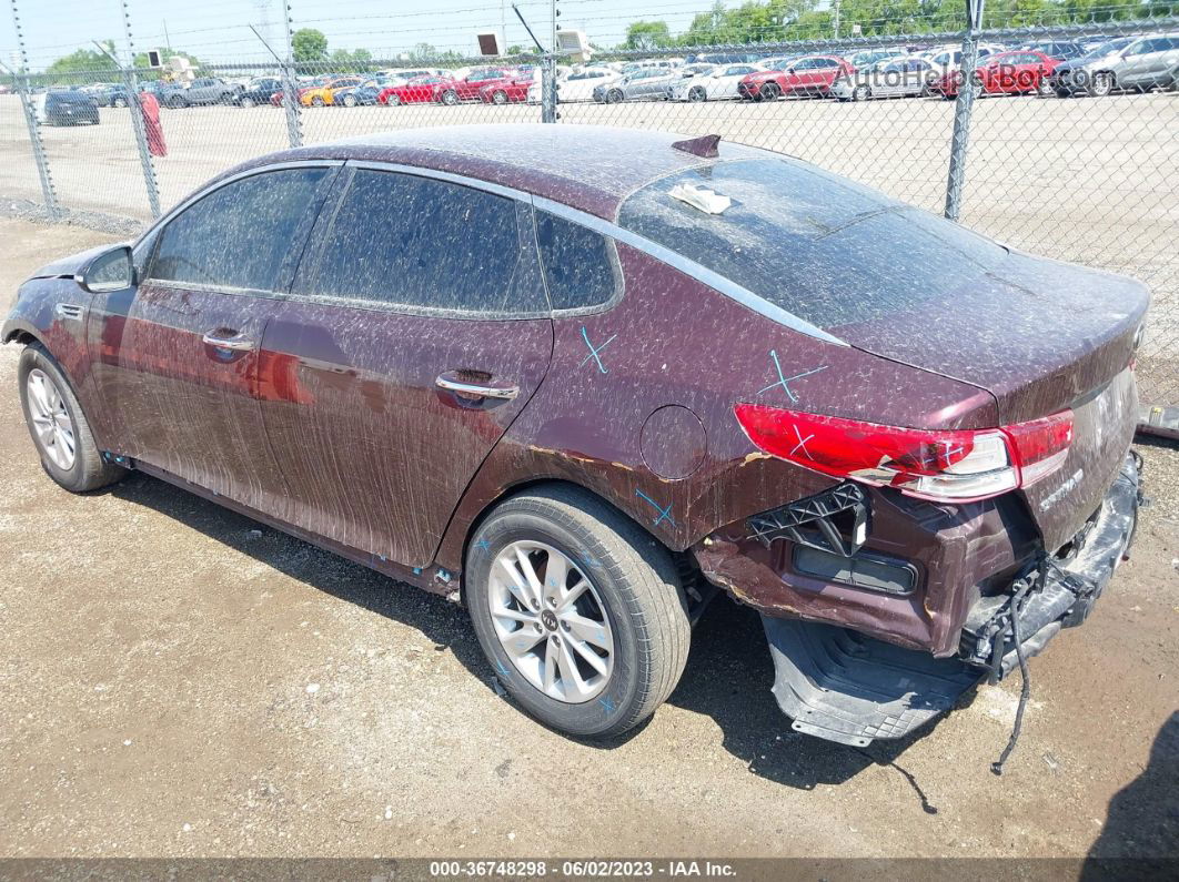 2018 Kia Optima Lx Maroon vin: 5XXGT4L31JG235588