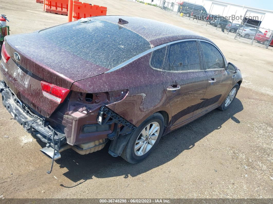 2018 Kia Optima Lx Maroon vin: 5XXGT4L31JG235588