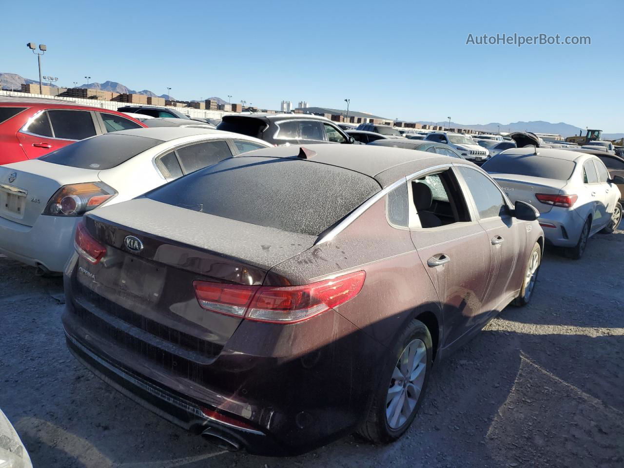 2018 Kia Optima Lx Maroon vin: 5XXGT4L31JG257509