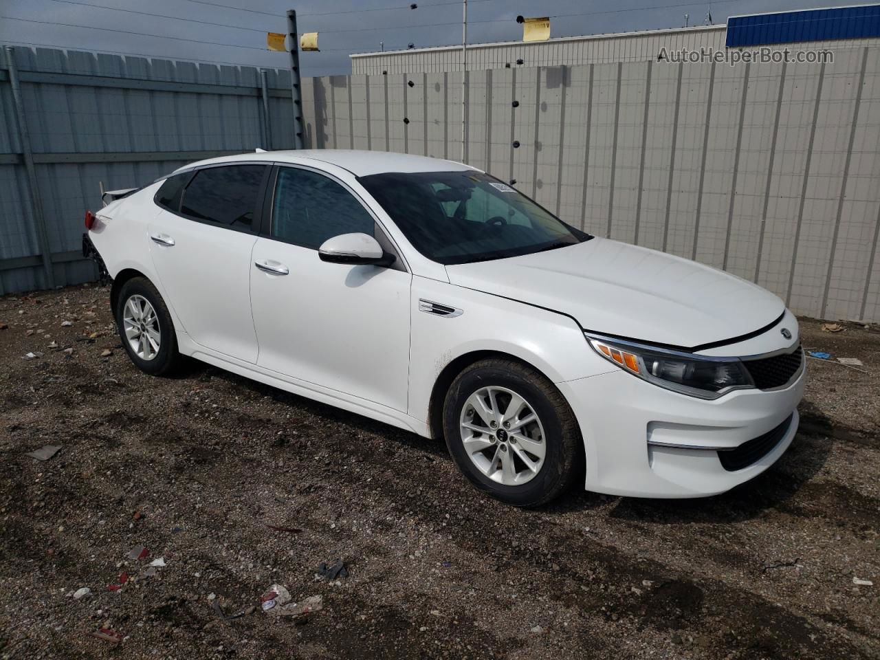 2016 Kia Optima Lx White vin: 5XXGT4L32GG119115