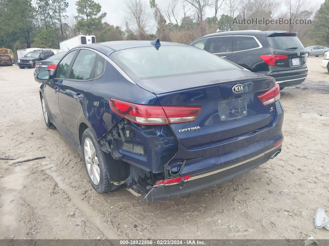 2018 Kia Optima S Синий vin: 5XXGT4L32JG181251