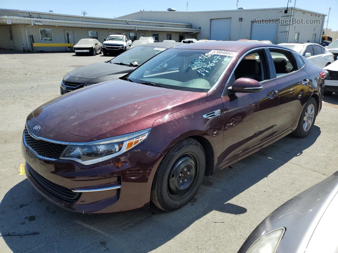 2018 Kia Optima Lx Burgundy vin: 5XXGT4L32JG193951