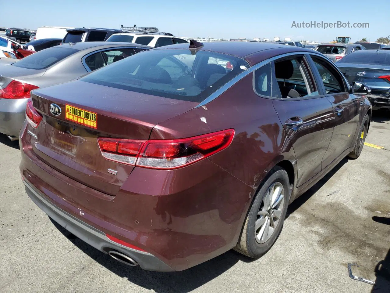 2018 Kia Optima Lx Burgundy vin: 5XXGT4L32JG193951