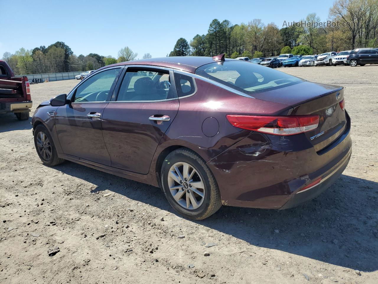 2018 Kia Optima Lx Maroon vin: 5XXGT4L32JG208397