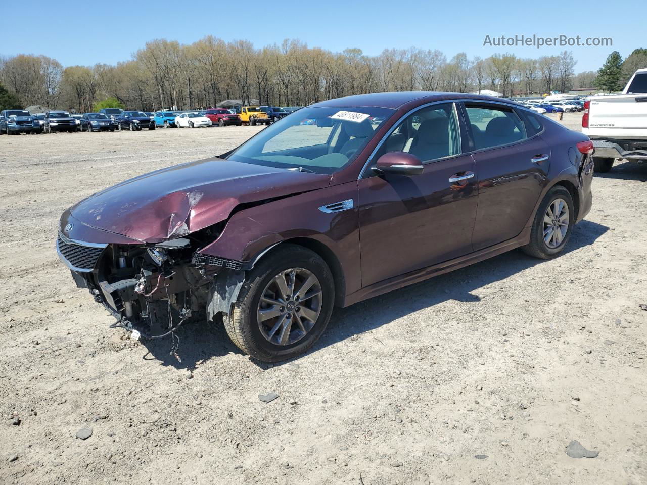 2018 Kia Optima Lx Maroon vin: 5XXGT4L32JG208397