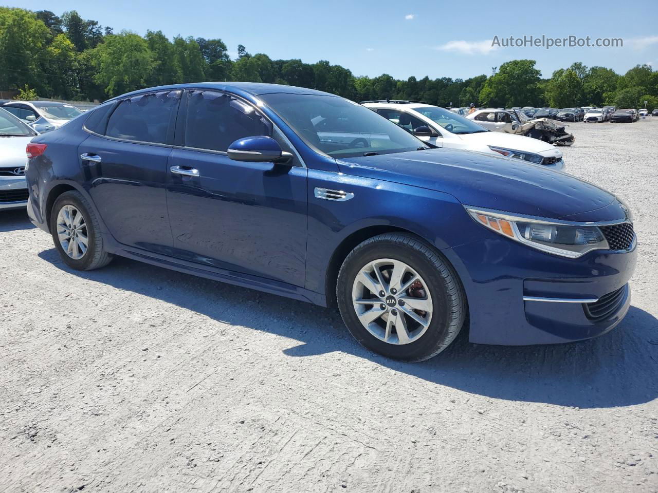 2018 Kia Optima Lx Синий vin: 5XXGT4L32JG211915