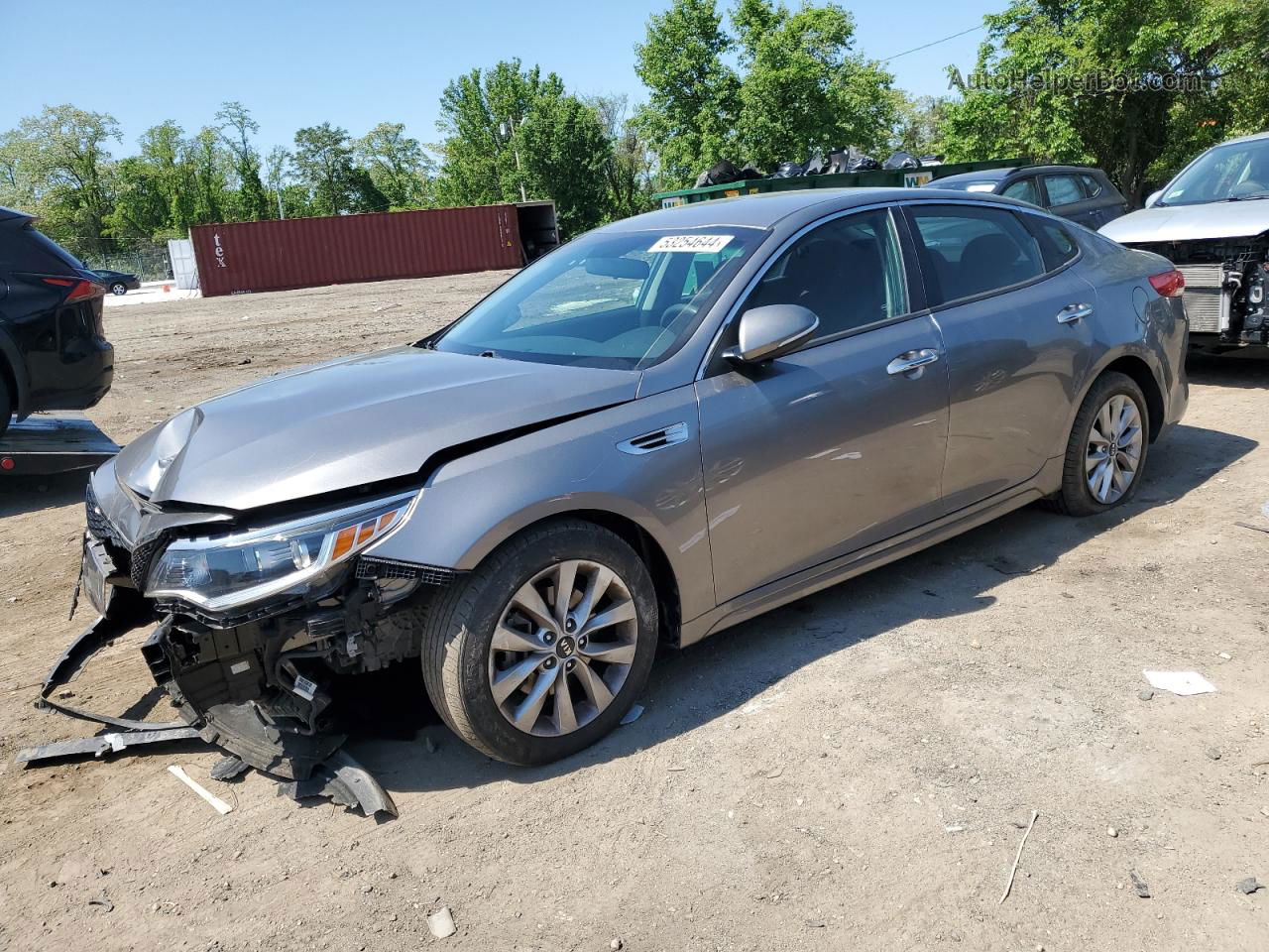 2018 Kia Optima Lx Gray vin: 5XXGT4L32JG262847