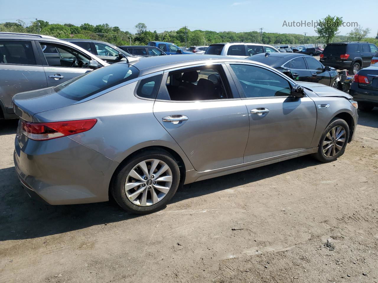 2018 Kia Optima Lx Gray vin: 5XXGT4L32JG262847