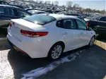 2016 Kia Optima Lx White vin: 5XXGT4L33GG024482