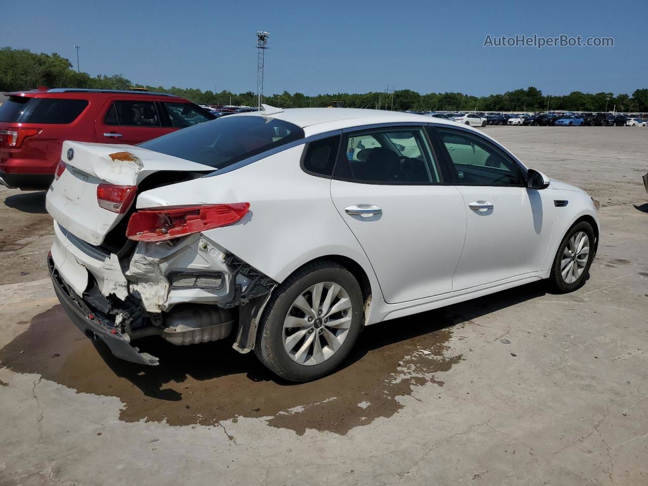 2016 Kia Optima Lx White vin: 5XXGT4L33GG073519