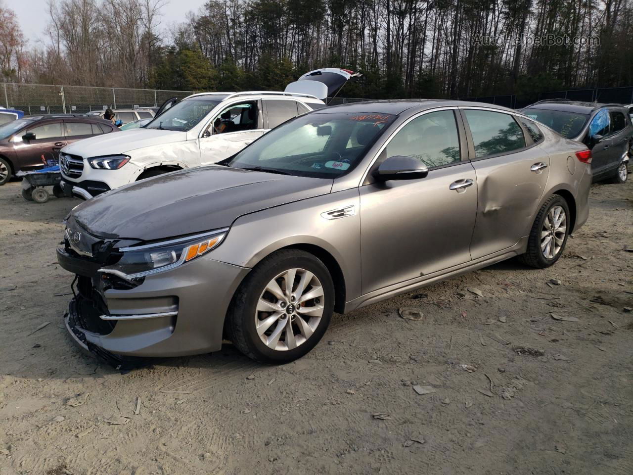 2016 Kia Optima Lx Gray vin: 5XXGT4L33GG082463