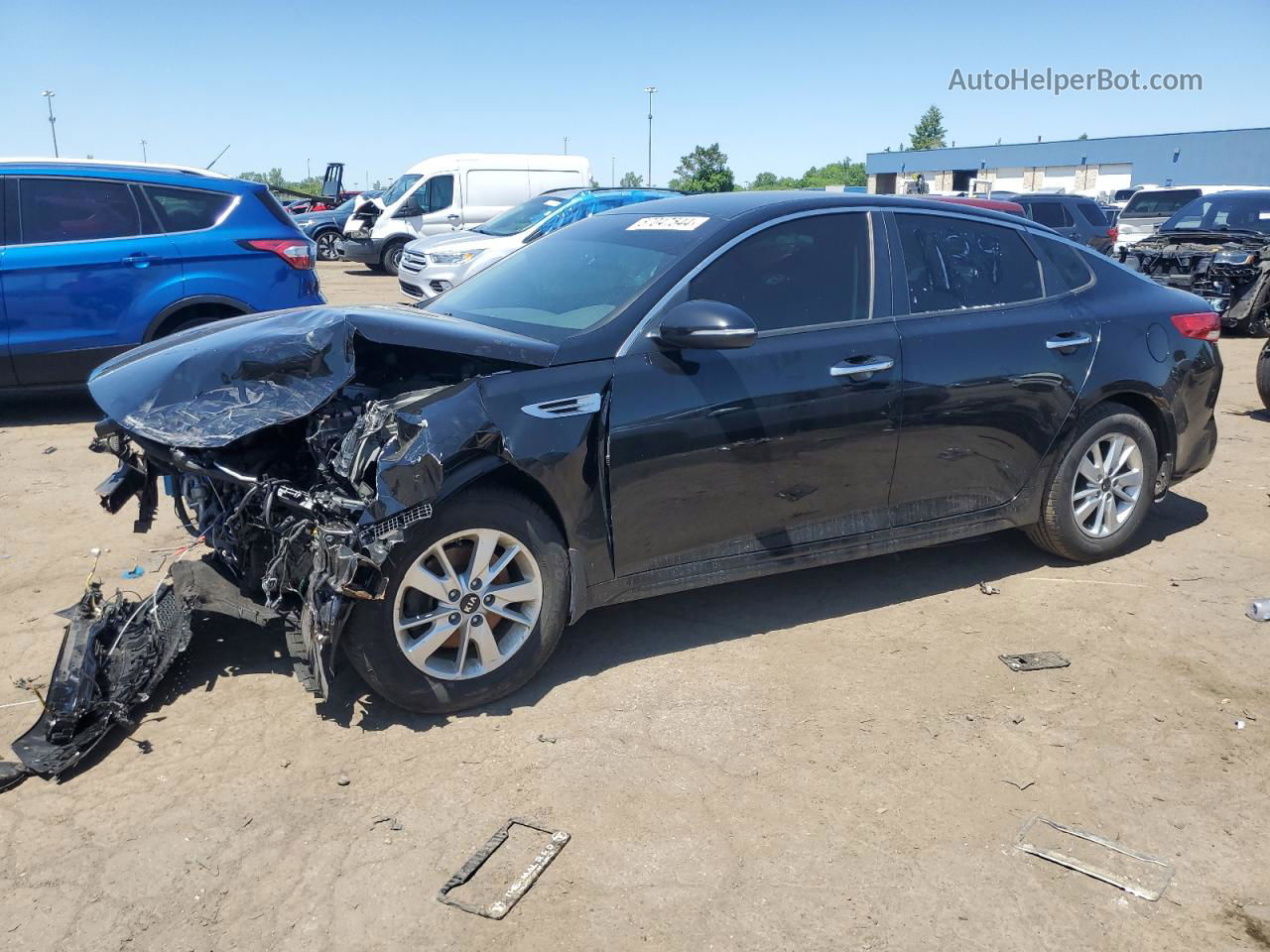 2016 Kia Optima Lx Black vin: 5XXGT4L33GG101139