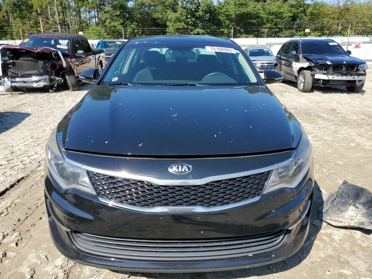 2017 Kia Optima Lx Black vin: 5XXGT4L33HG132683