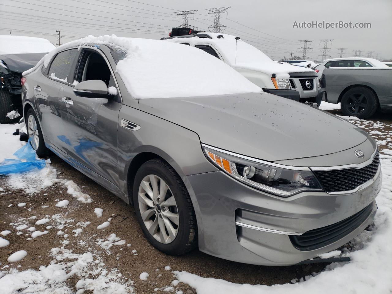 2017 Kia Optima Lx Silver vin: 5XXGT4L33HG138645