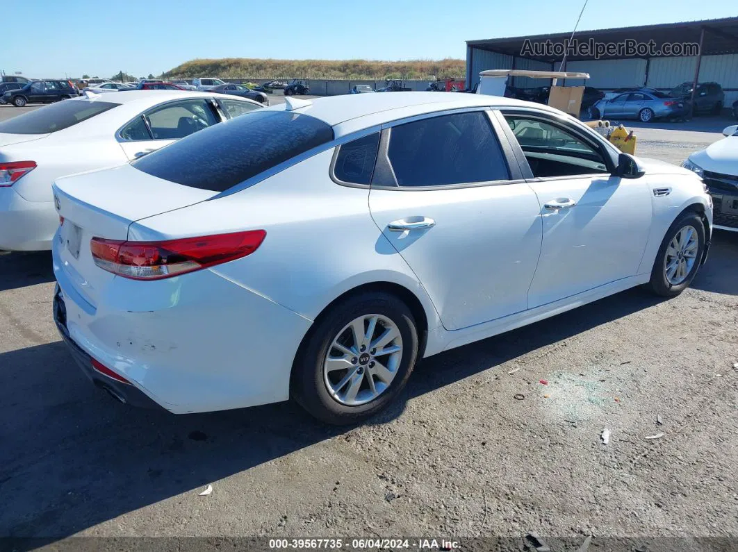 2018 Kia Optima Lx White vin: 5XXGT4L33JG177175