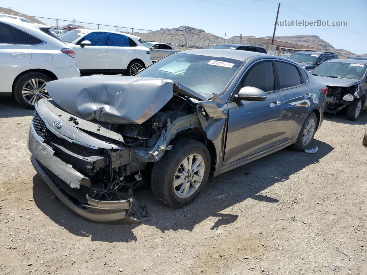 2018 Kia Optima Lx Gray vin: 5XXGT4L33JG184093