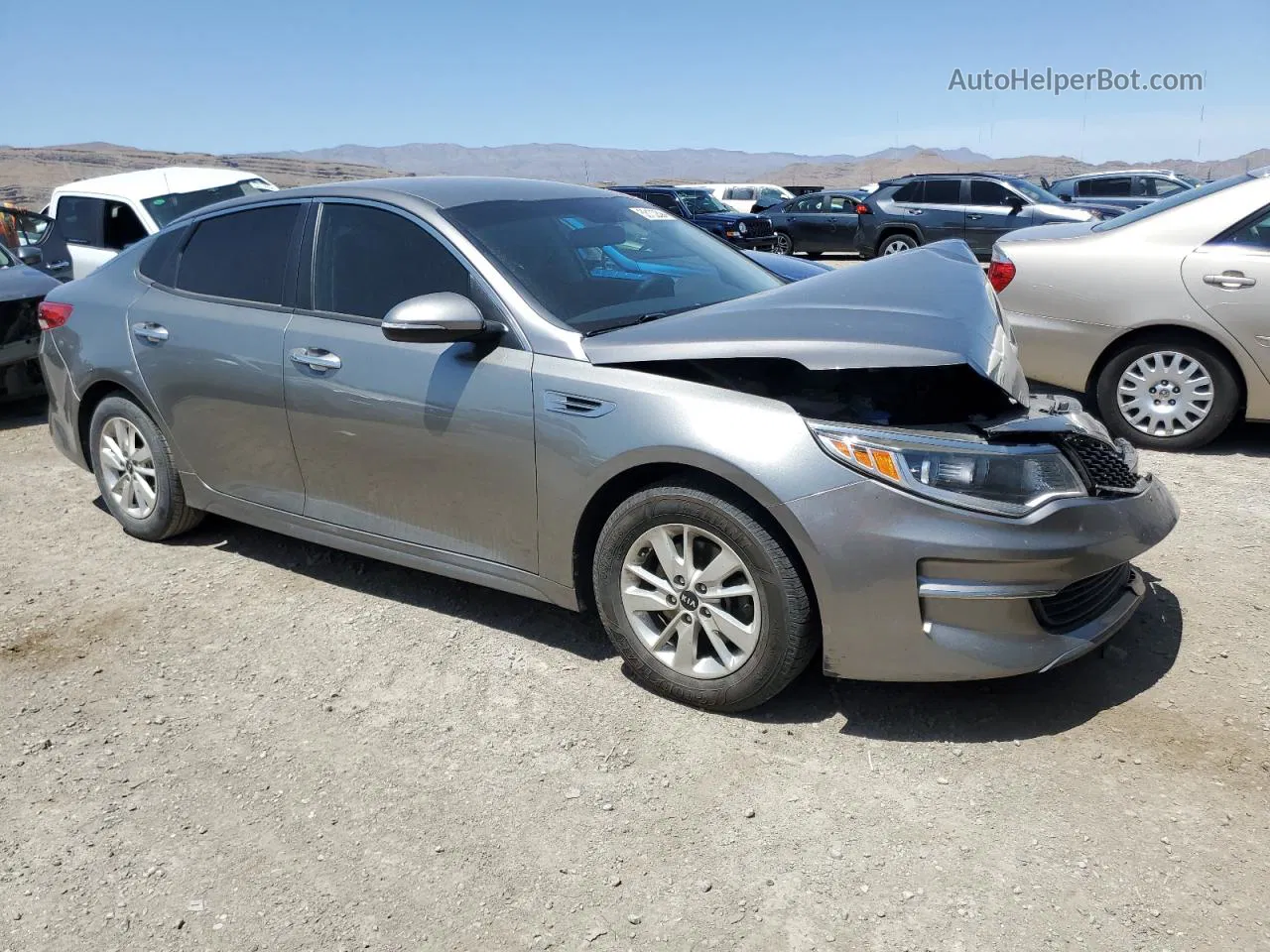 2018 Kia Optima Lx Серый vin: 5XXGT4L33JG184093