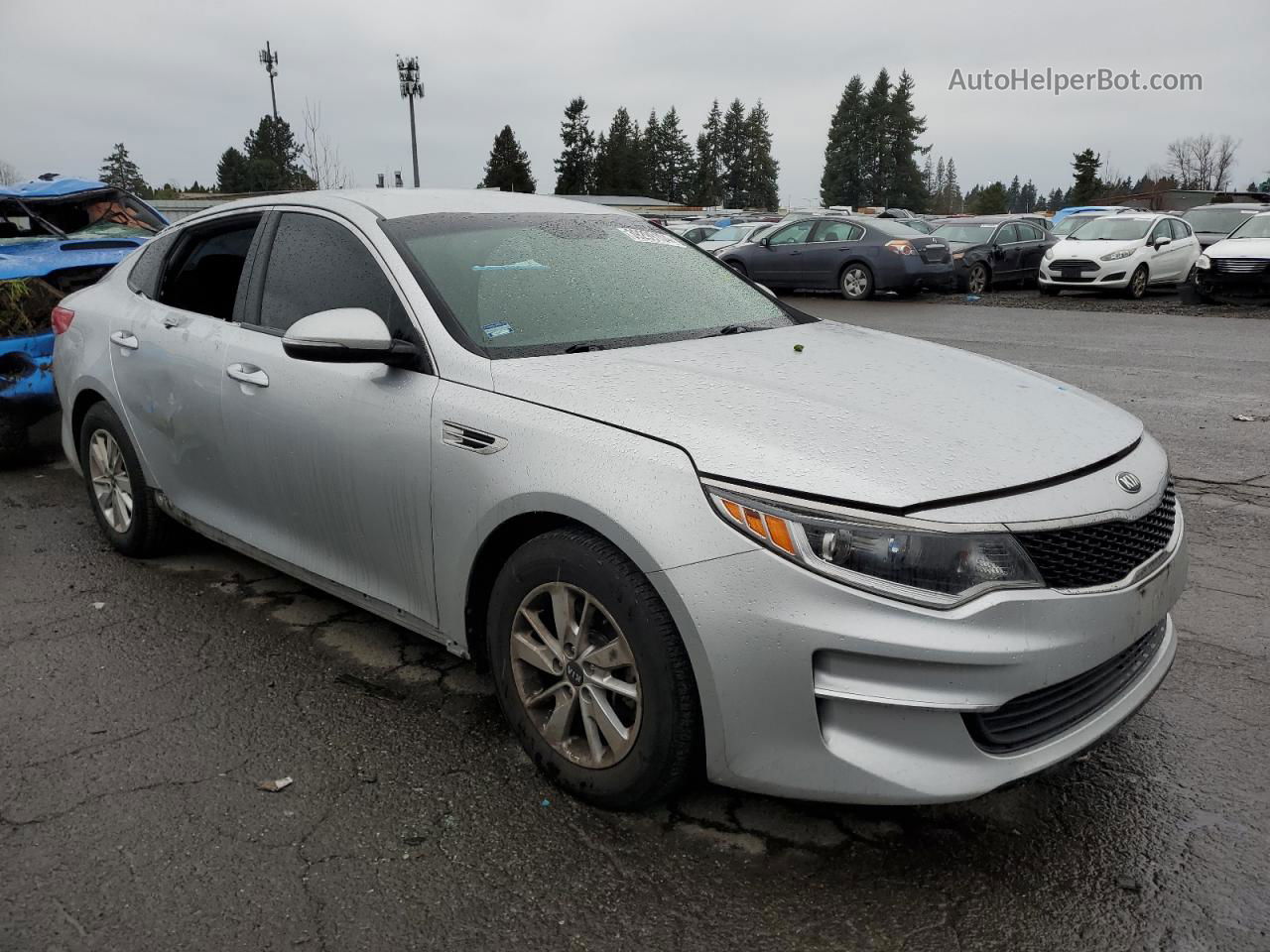 2018 Kia Optima Lx Silver vin: 5XXGT4L33JG195143