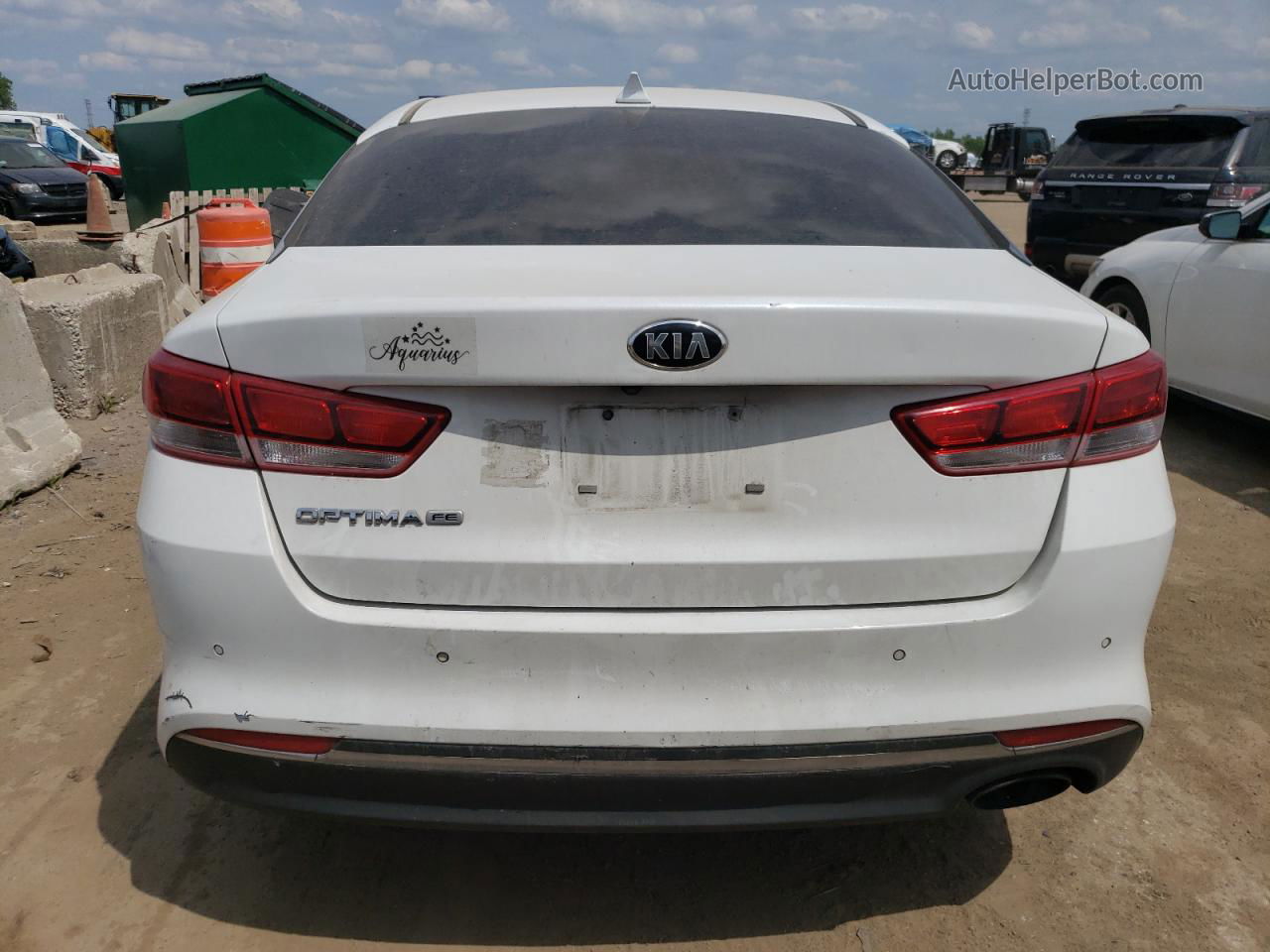 2018 Kia Optima Lx White vin: 5XXGT4L33JG222048