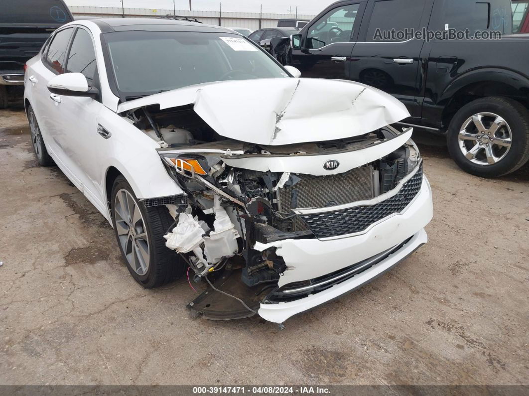 2018 Kia Optima S White vin: 5XXGT4L33JG247001