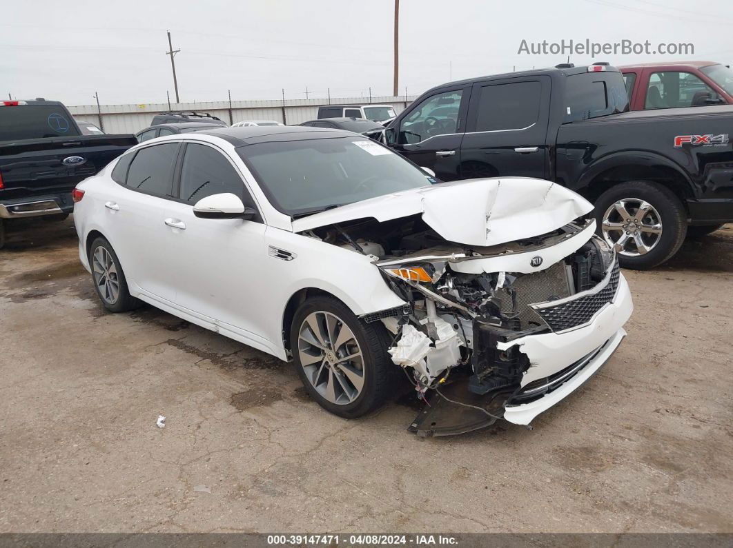 2018 Kia Optima S White vin: 5XXGT4L33JG247001