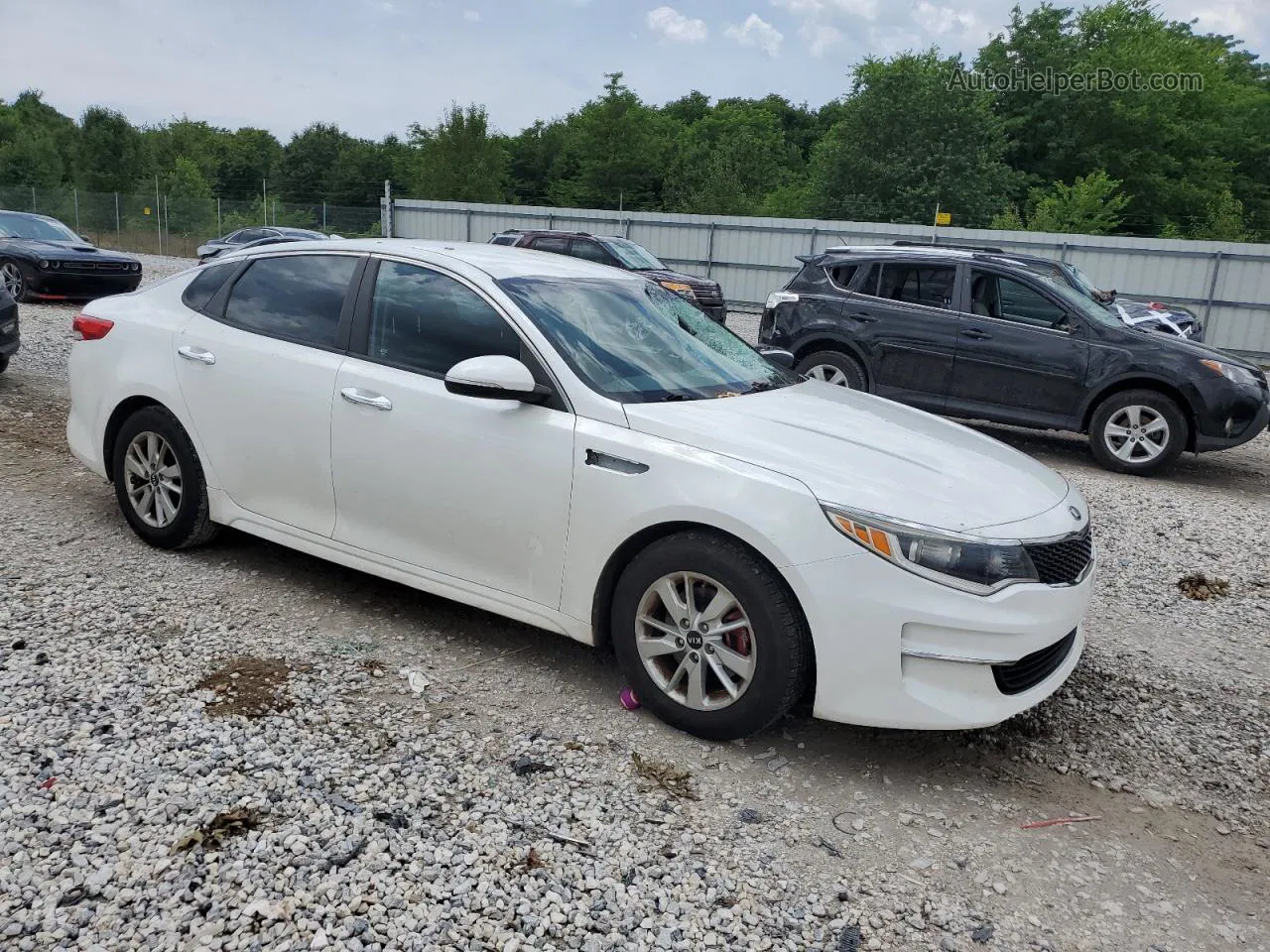 2016 Kia Optima Lx White vin: 5XXGT4L34GG056311