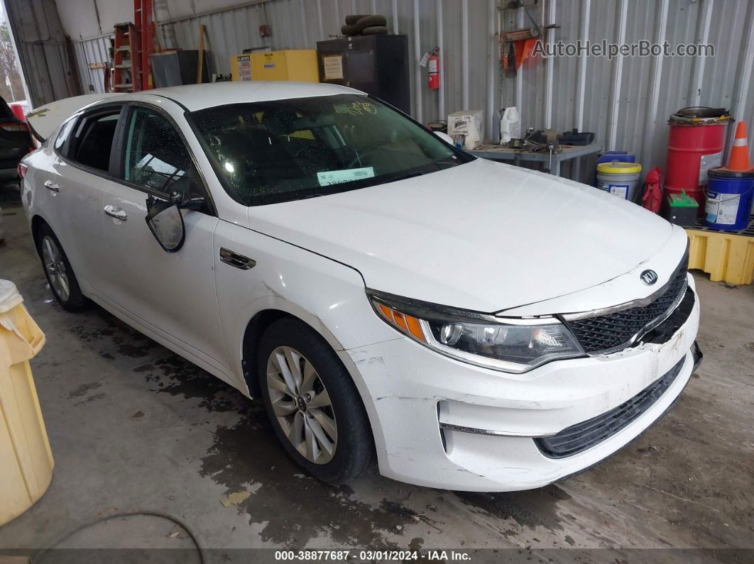 2016 Kia Optima Lx White vin: 5XXGT4L34GG059211