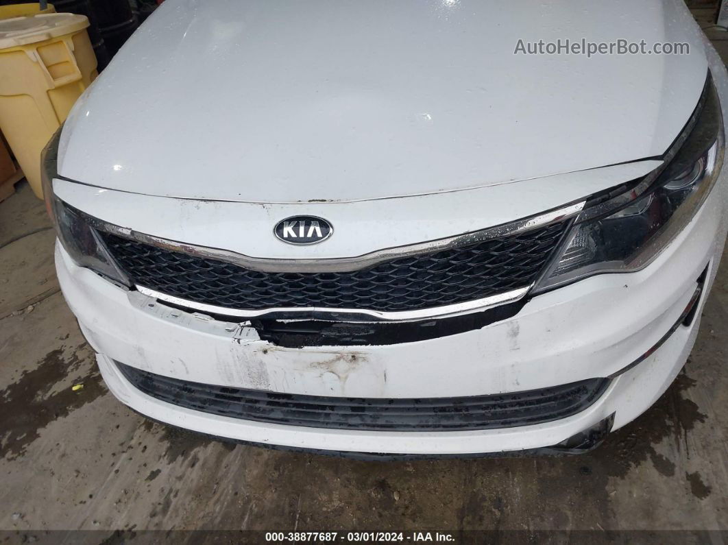 2016 Kia Optima Lx White vin: 5XXGT4L34GG059211