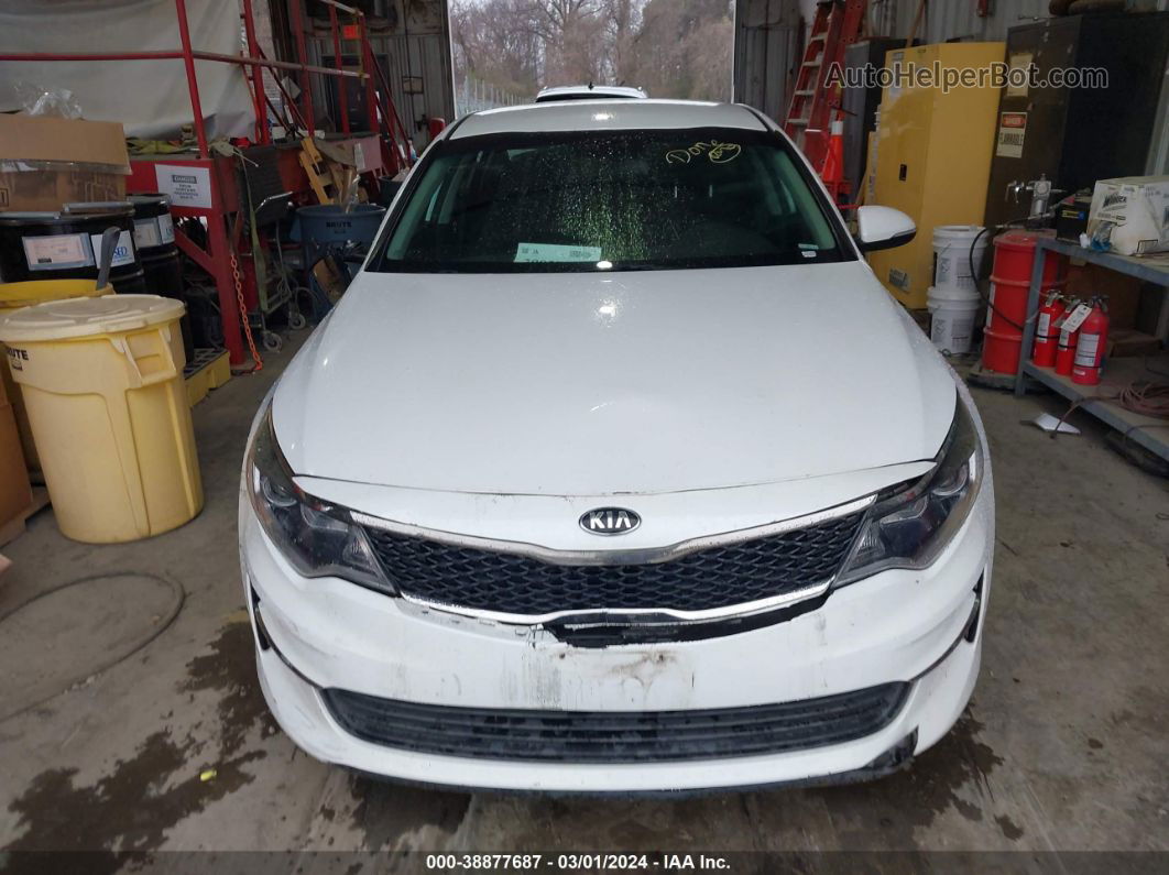 2016 Kia Optima Lx White vin: 5XXGT4L34GG059211